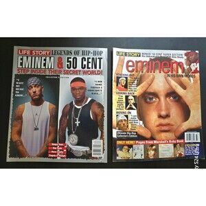 RARE Eminem COLLECTOR'S Edition Life Story Magazine & 50 Cent Sept & Nov 2003